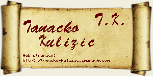 Tanacko Kulizić vizit kartica